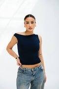 Nerina Draped Shoulder Top