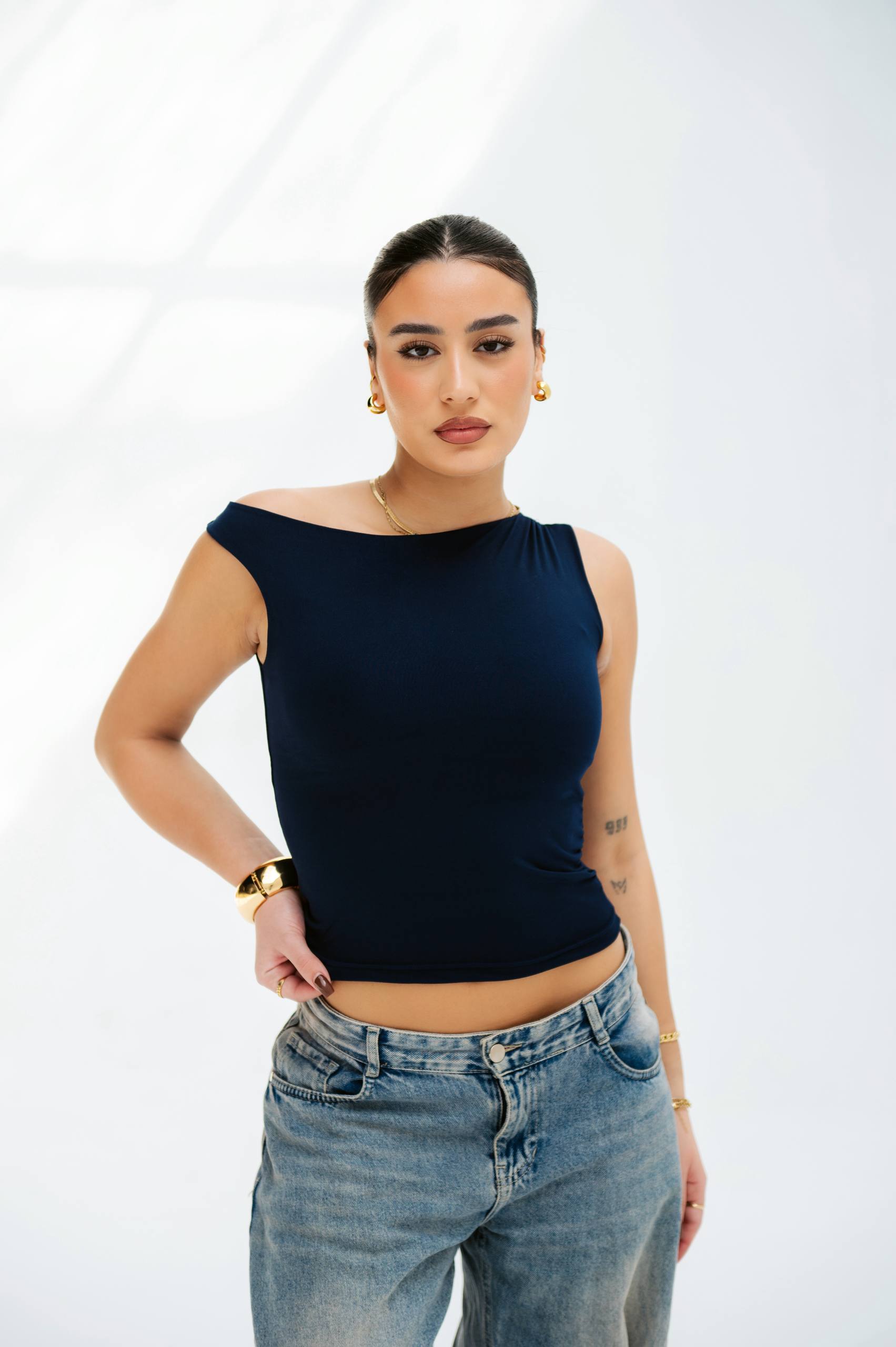 Nerina Draped Shoulder Top