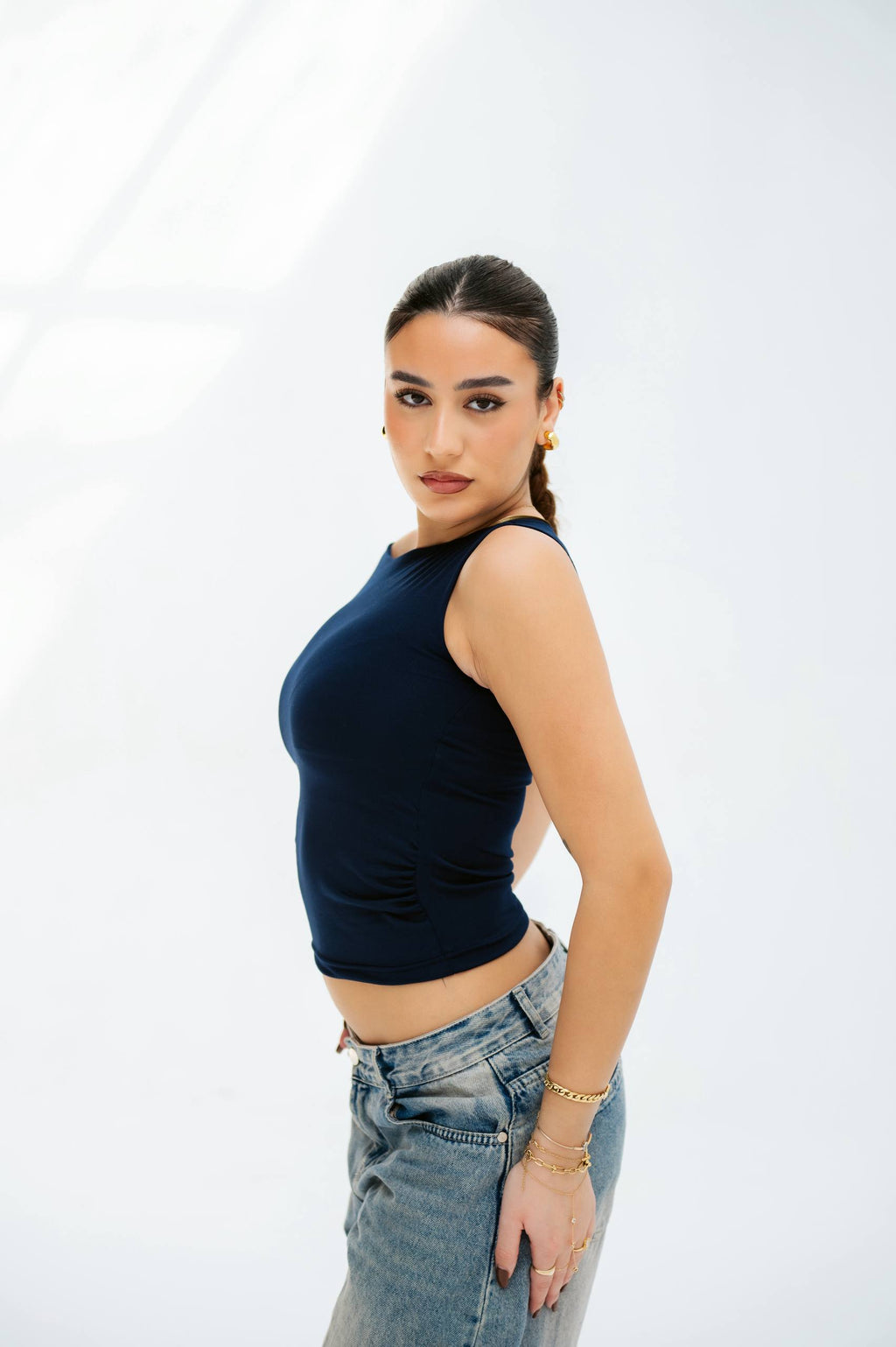 Nerina Draped Shoulder Top
