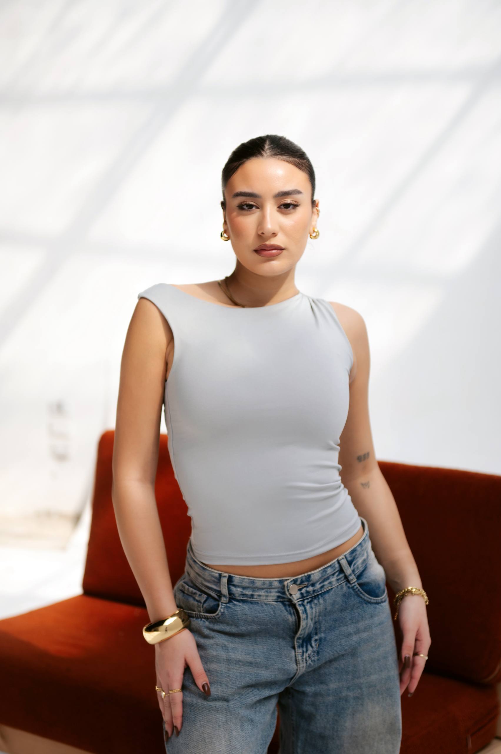 Nerina Draped Shoulder Top