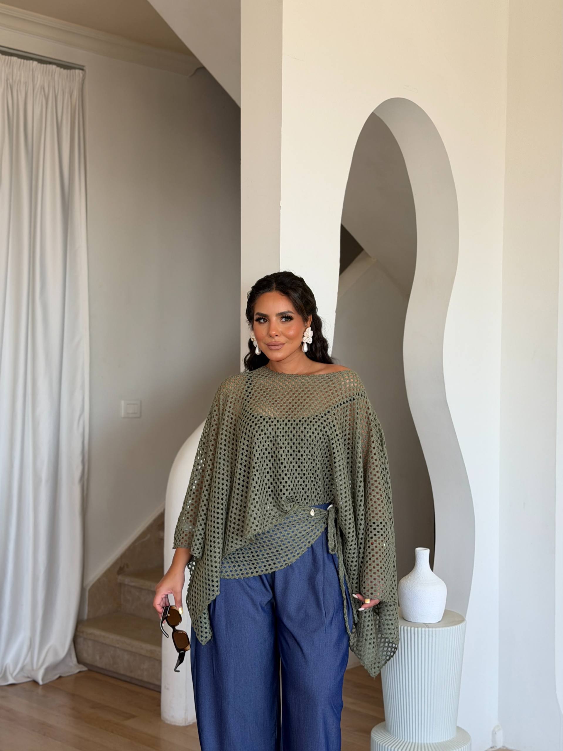 Aria Mesh Cape Top