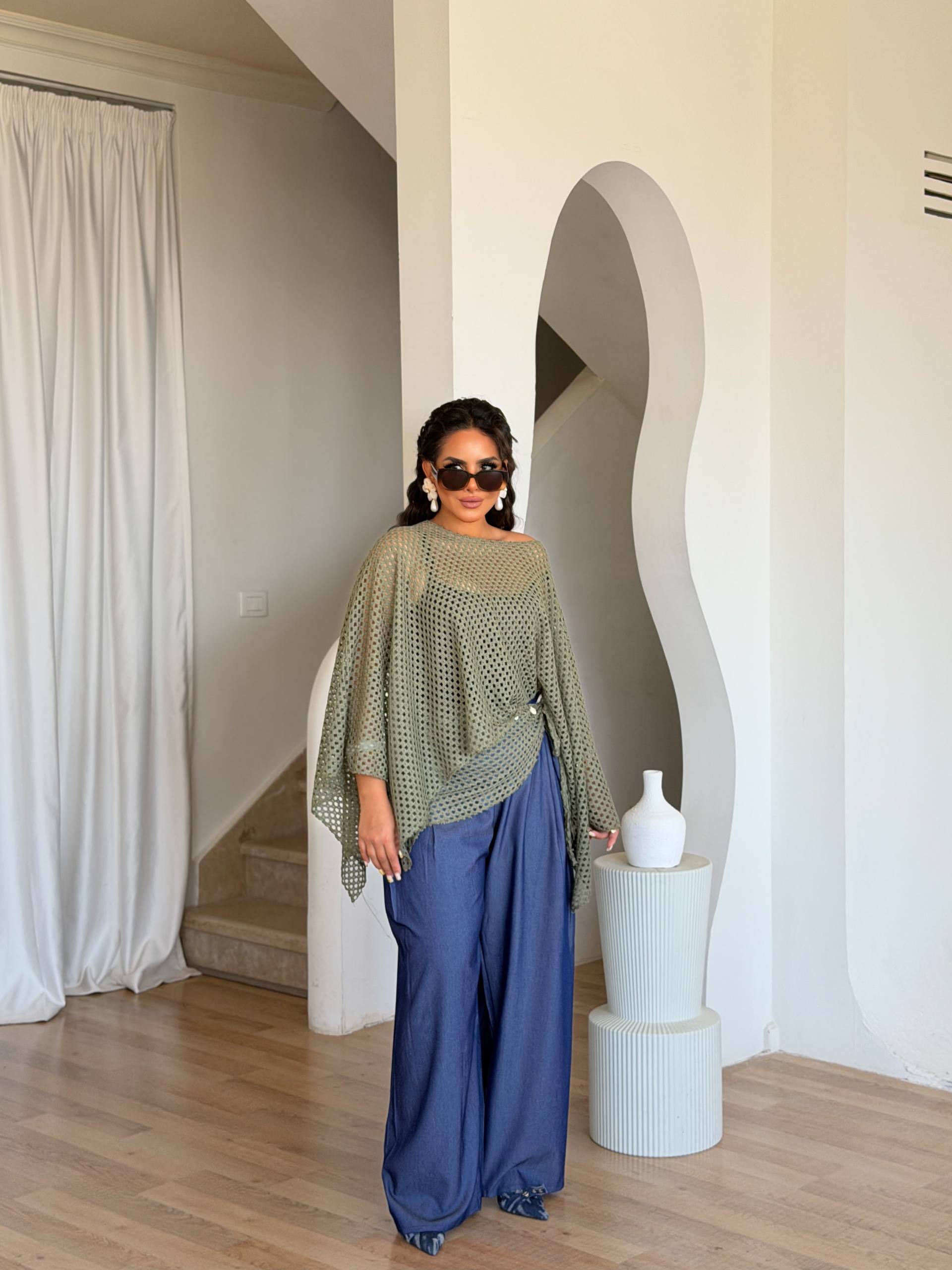 Aria Mesh Cape Top