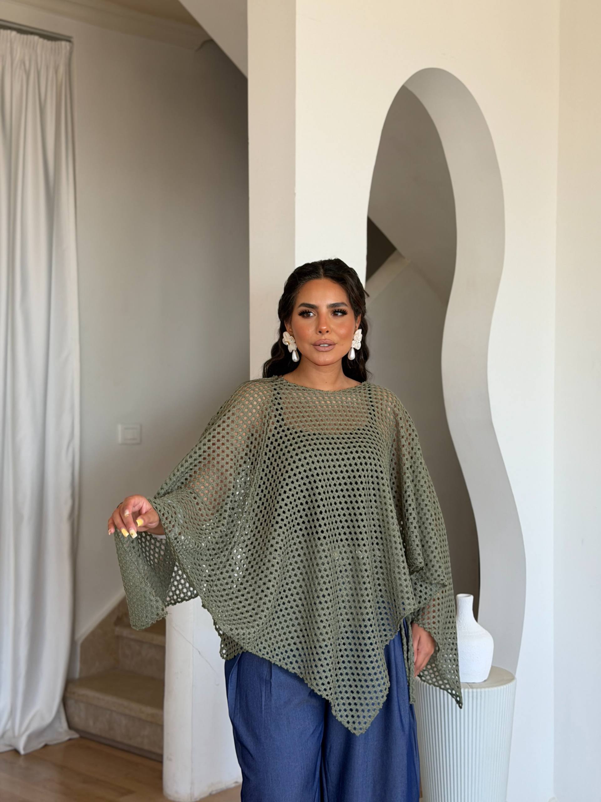 Aria Mesh Cape Top
