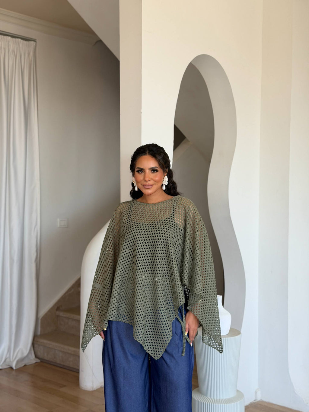Aria Mesh Cape Top