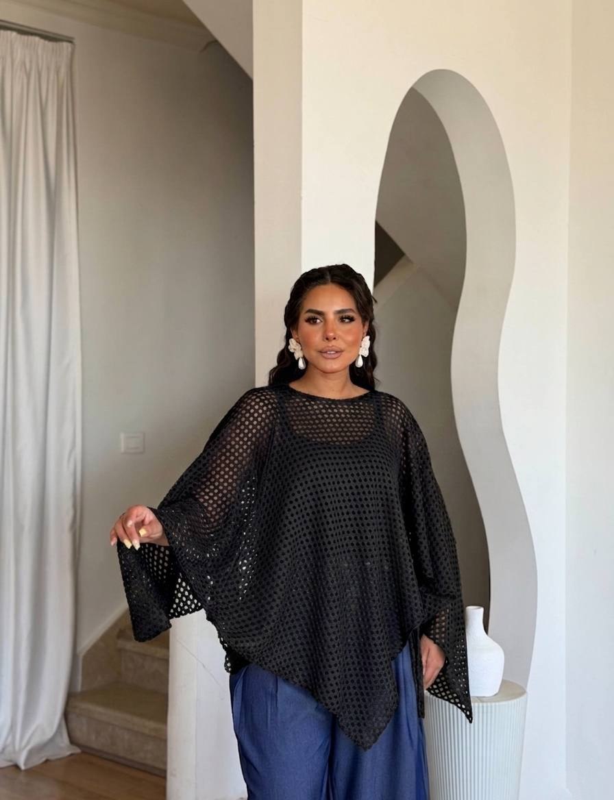 Aria Mesh Cape Top