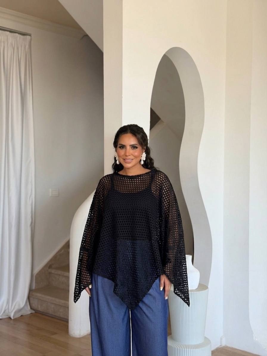 Aria Mesh Cape Top