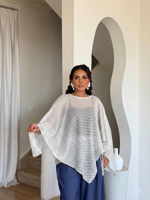 Aria Mesh Cape Top