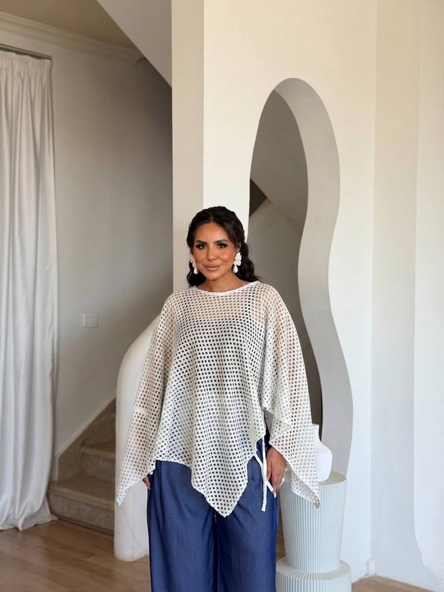 Aria Mesh Cape Top