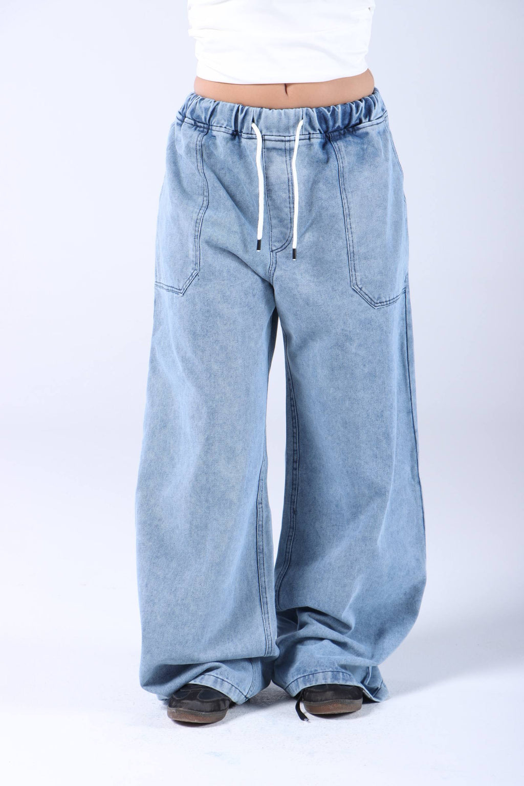 Vela Drawstring Baggy Jeans
