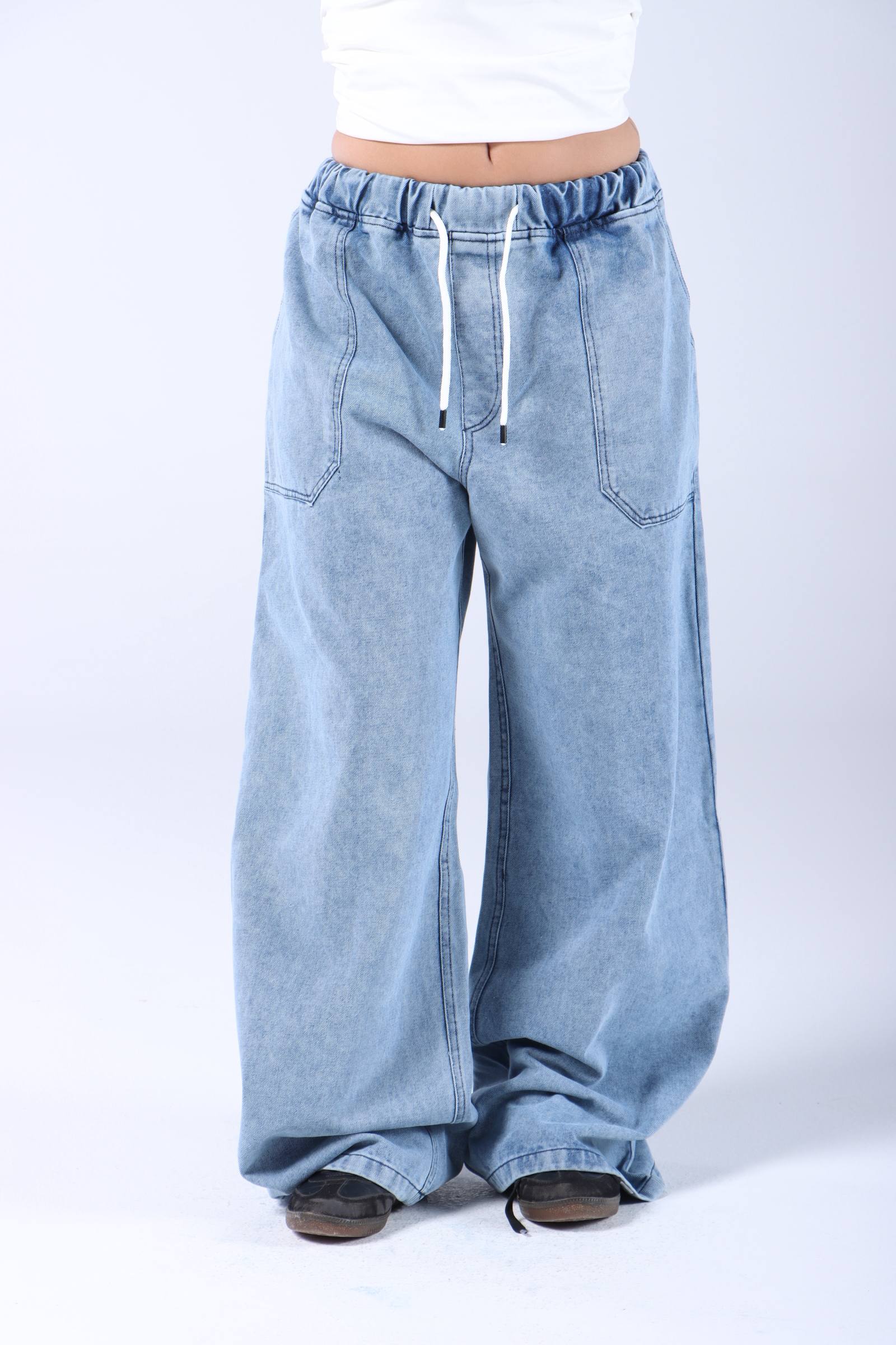Vela Drawstring Baggy Jeans