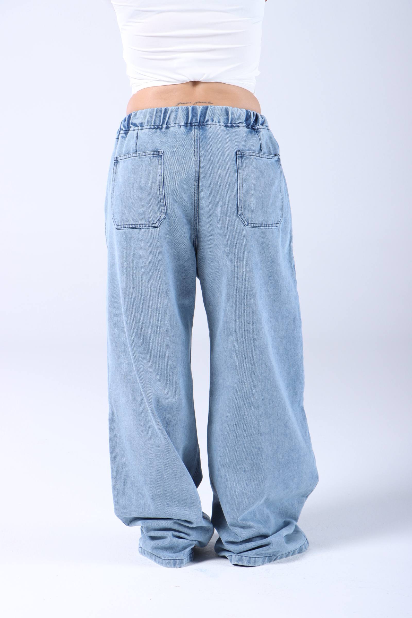 Vela Drawstring Baggy Jeans