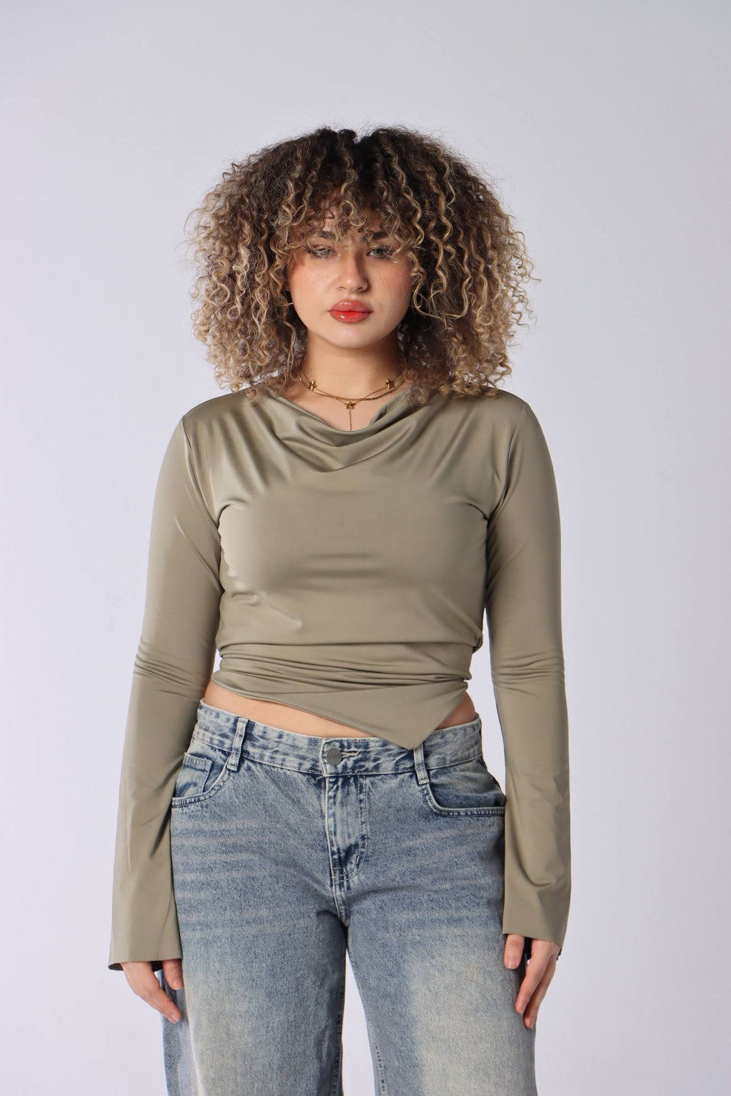 Elara Cowl Top