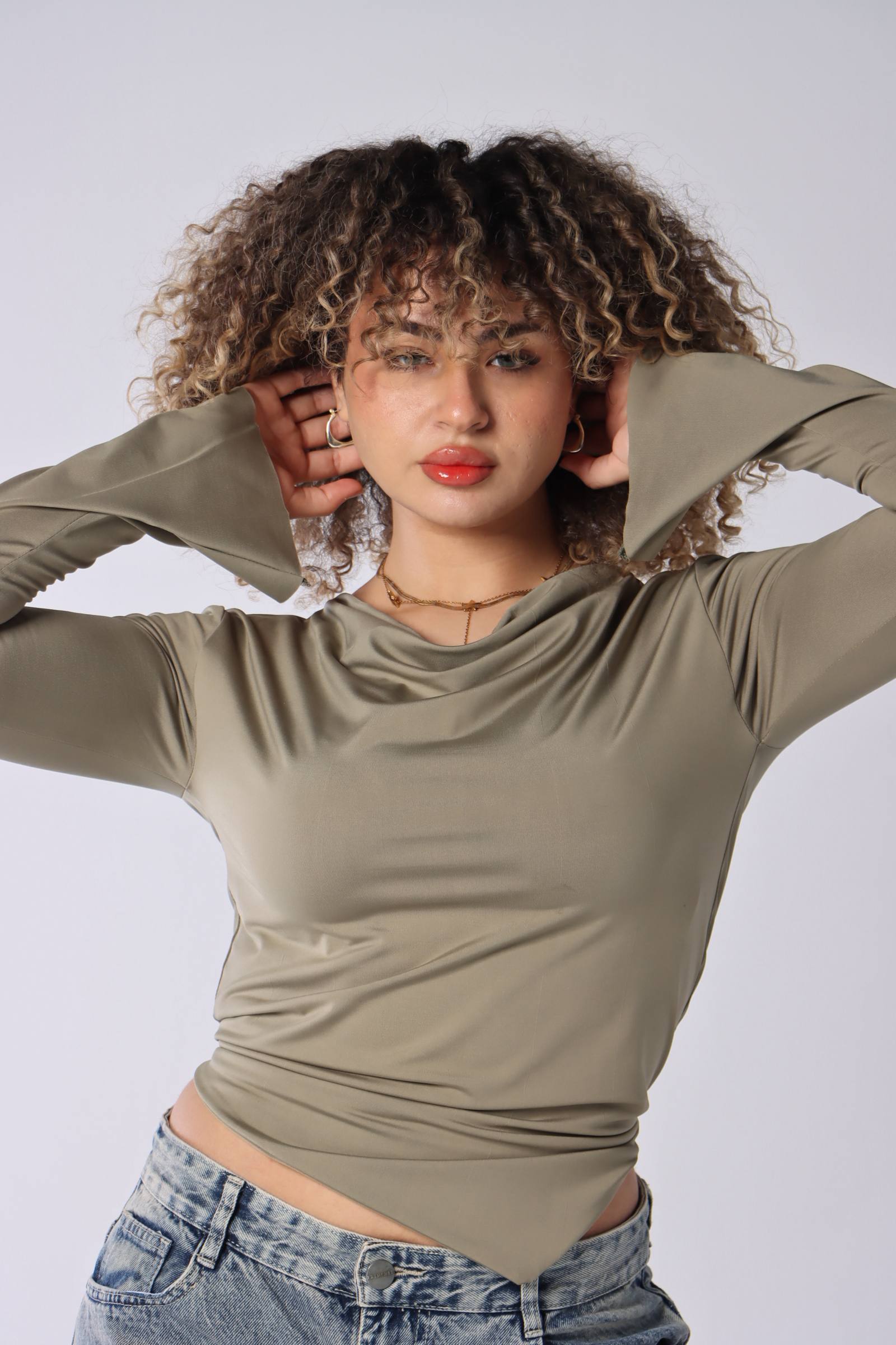Elara Cowl Top