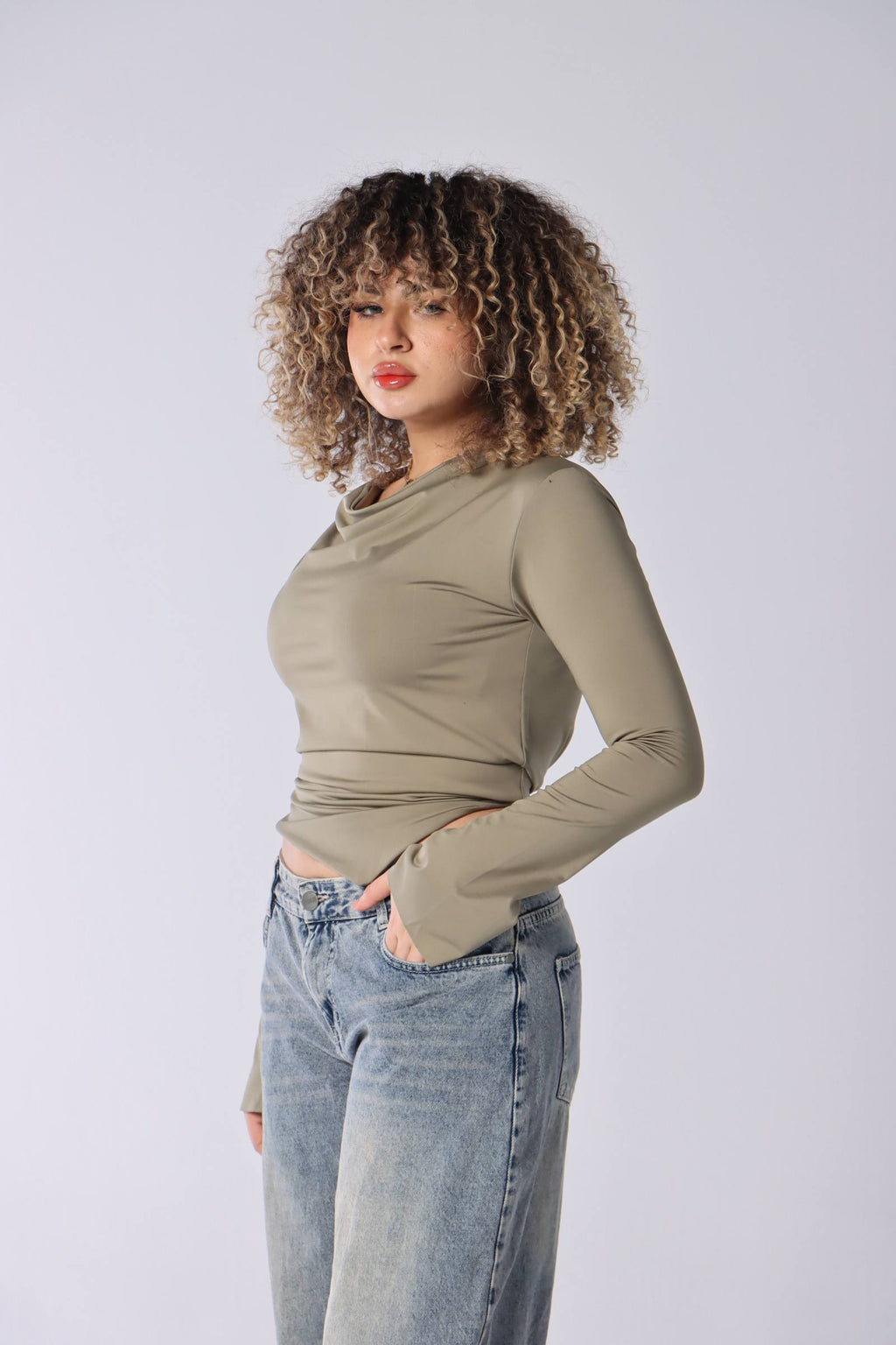 Elara Cowl Top