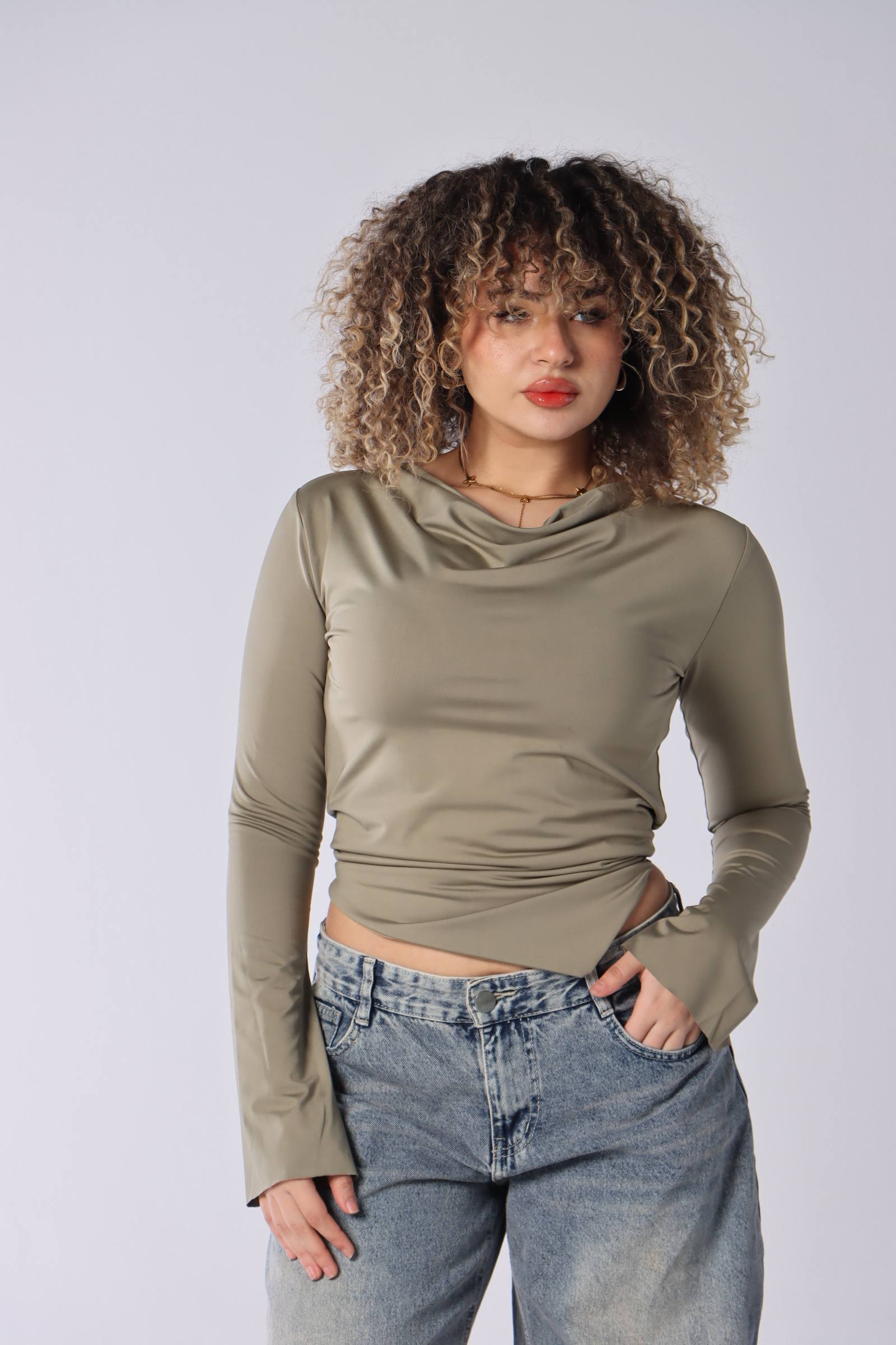 Elara Cowl Top