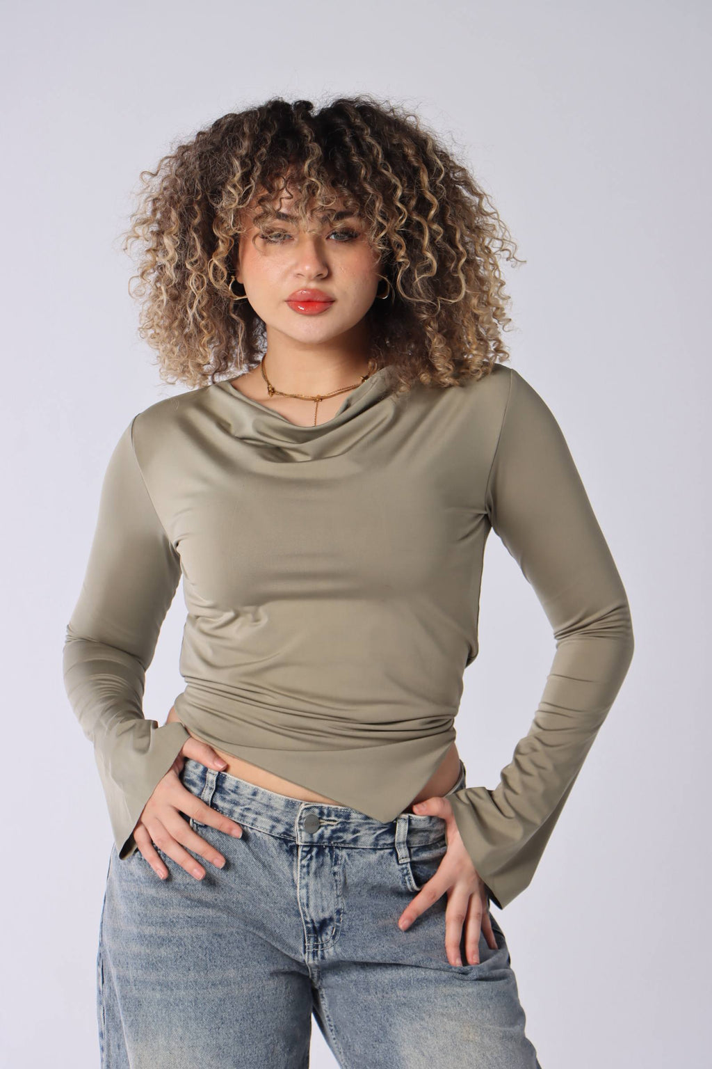 Elara Cowl Top