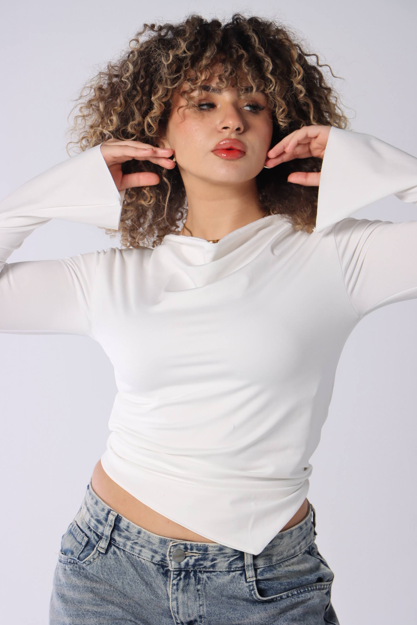 Elara Cowl Top