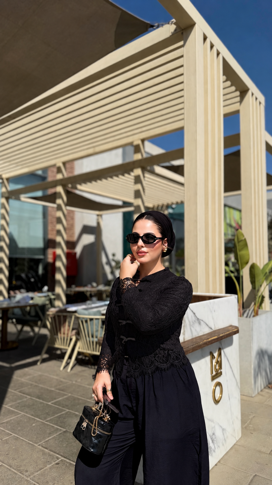 Ivory Noir Lace Blouse